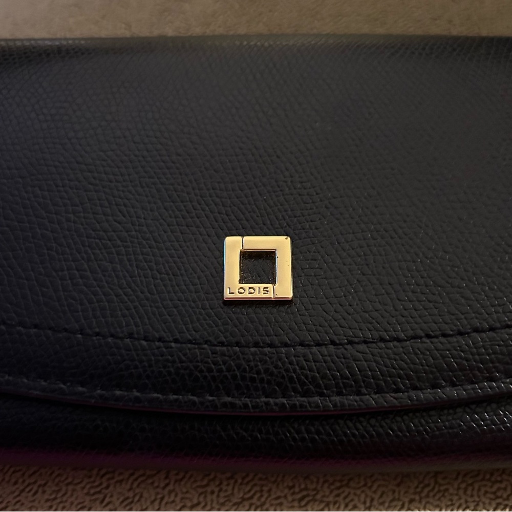 Lodis Black Leather Wallet.                                     never used $35